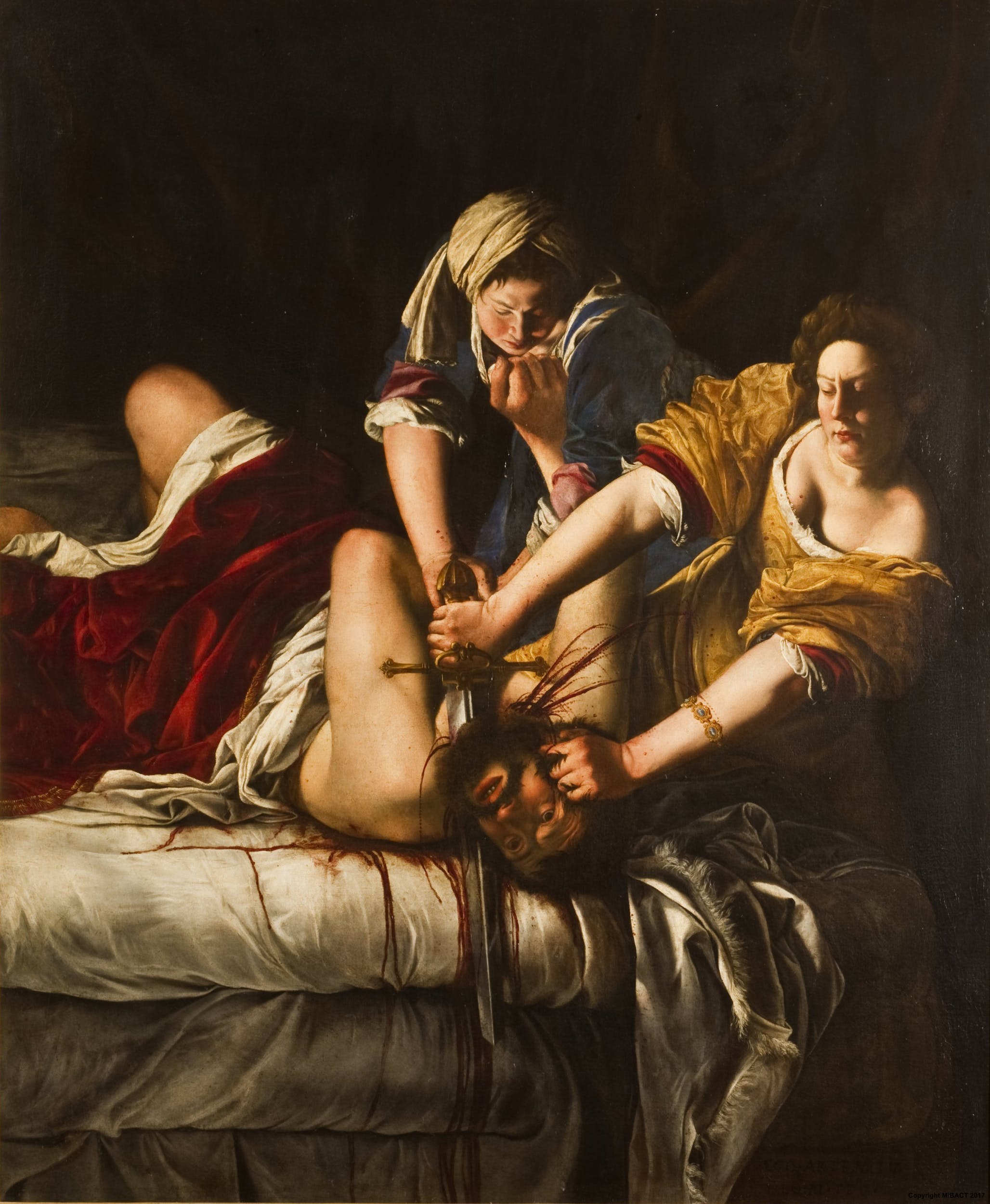 Judite decapitando Holefernes, Artemisia Gentileschi, 1614-1620